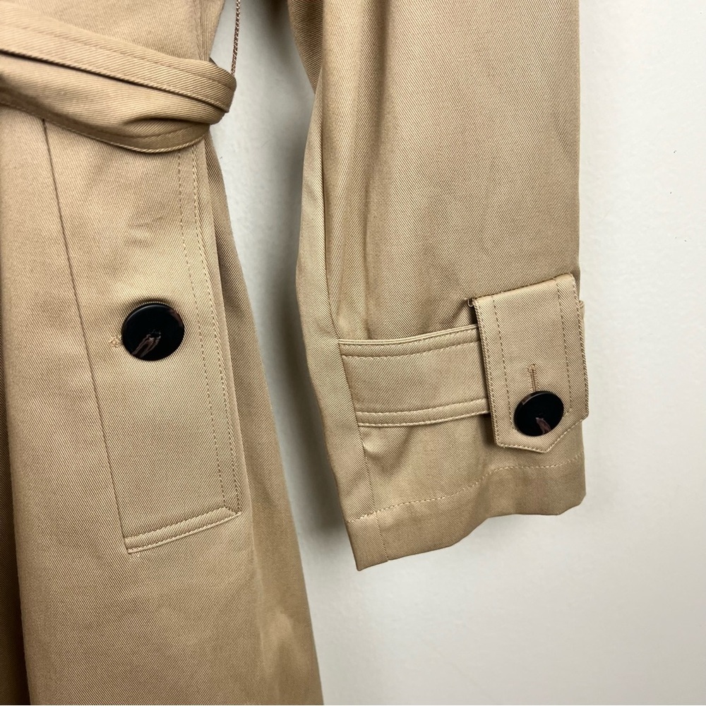 Massimo Dutti Trench Coat with Belt in Camel Water Repellent M Women’s - Picture 5 of 9